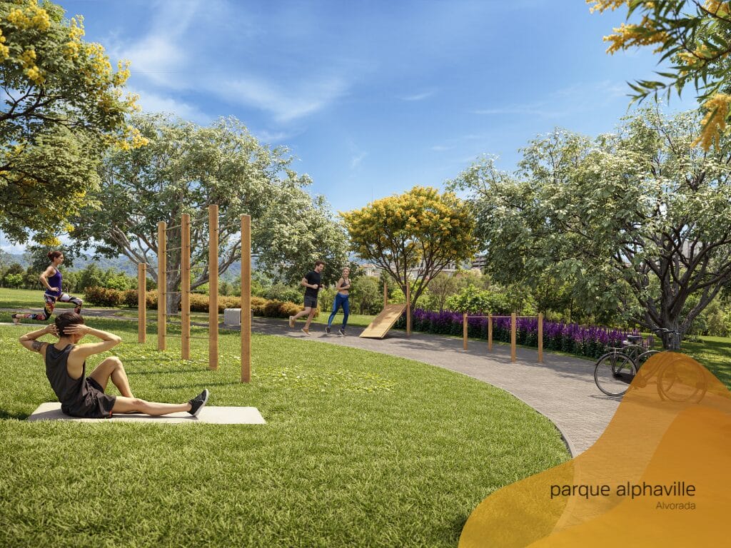 Espaço fitness ao ar livre do Terras Alpha Alvorada 2